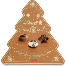 Lindt Chocolate | Christmas Trees Pralines Fir Tree | 100 g | Elegant Chocolates in 6 Festive Varieties, Partially with Alcohol | Premium Chocolate Gift Box for Christmas