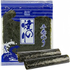 Nori lapai Sushi Nori jūros dumblių pakuotė, 10 lapų (28 g), jauni ir traškūs, veganiški ir be glitimo | Aukšta kokybė | Lengvai skrudinti | Daug baltymų ir skaidulų | Mažai sočiųjų riebalų