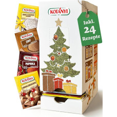 KOTÁNYI Advento kalendorius 2024-24 Šventiniai prieskoniai ir receptų idėjos - originalaus dydžio ir firminės kokybės prieskonių pakuotės - imbierinių meduolių prieskoniai, punšas ir dar daugiau [Pirkite Kalėdų kalendorių dabar!]