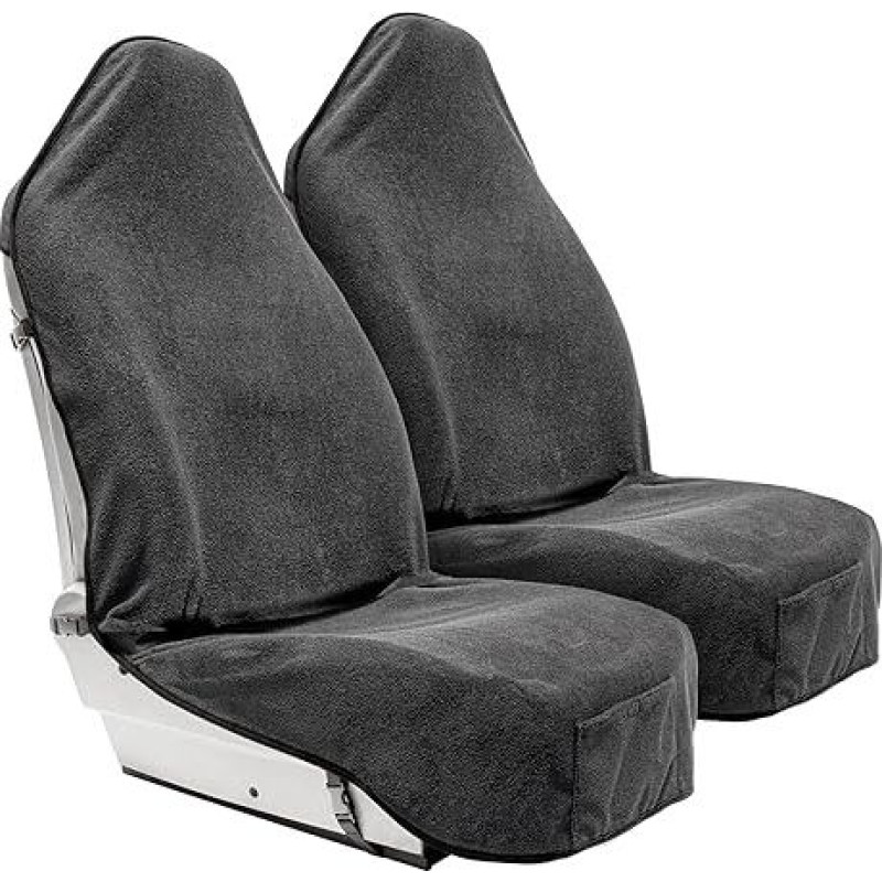 Frotinis rankšluostis sėdynės užvalkalas, automobilio sėdynės rankšluosčio apsauga, idealiai tinkanti sporto salei, atspari vandeniui, universali, tinkanti automobiliui, visureigiui, furgonui, sunkvežimiui, EZ Fit, neslystanti rankena, galima skalbti skal