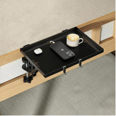 Biigdan Bettablage Zum Einhängen mit Ladekabelsteckplatz,Faltbar Nachttisch Zum Einhängen Ans Bett,Platz sparen,Klemmregal Bettablage, für Etagenbett , Boxspringbett , Schreibtisch,Sessel,32*23.5*2 cm