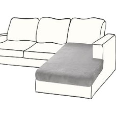 BT.WA Kanapės užvalkalas 1 gabalas Velvet Split L formos sofos užvalkalai Baldų apsauga šunims augintiniams (šezlongas, šviesiai pilka)