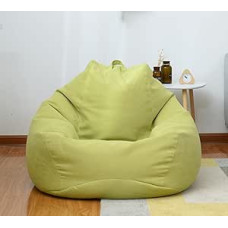 S/M/L Tingus sofos dangtelis Kėdės be užpildo Lininis audinys Lounger Seat Bean Bag Pouf Puff Couch Tatami Gyvenamasis kambarys baldų dangtelis