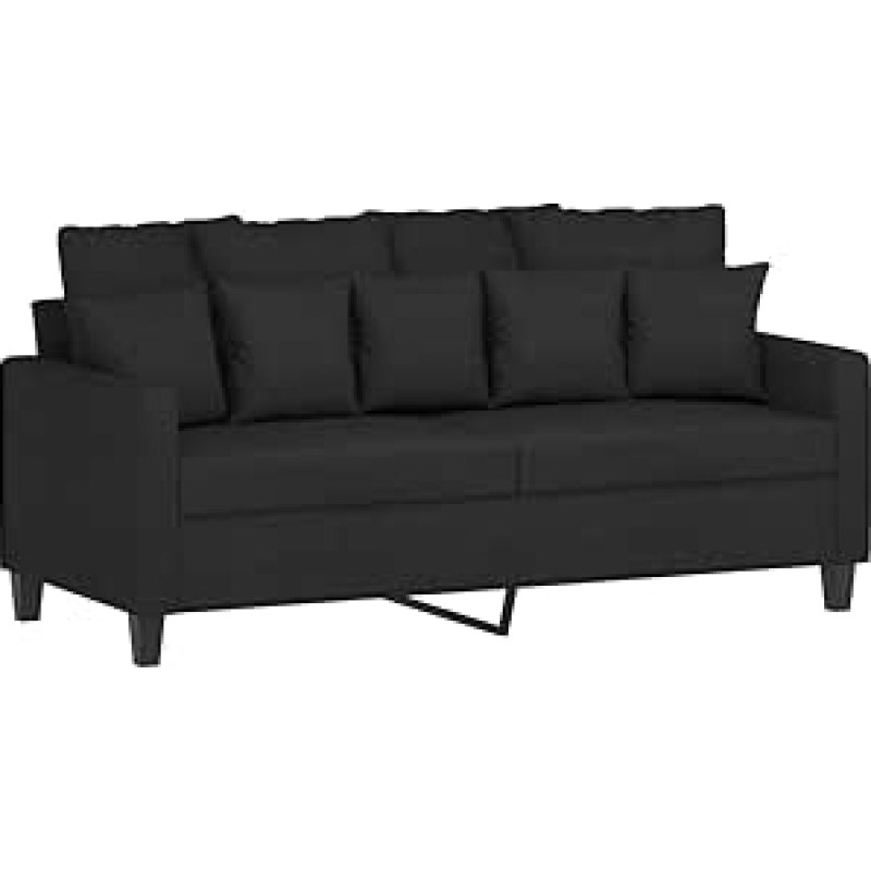 359271 2 vietų sofa 140 cm, audinys, juoda