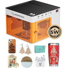 ATOMSTACK P1 5W lazerinis graviravimo aparatas Programinė įranga su dizaino biblioteka 110 x 110 mm graviravimo plotas Nešiojamas stalinis lazerinis graviravimas Lengva naudoti