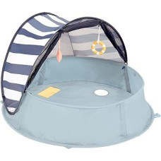 Babymoov Aquani Sailor Beach Shelter 3-in-1 Beach Tent with UV Protection SPF 50, Paddling Pool and Travel Cot for Children