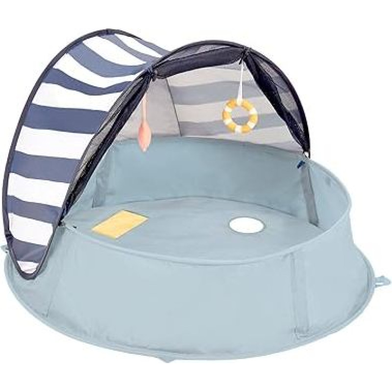 Babymoov Aquani Sailor Beach Shelter 3-in-1 paplūdimio palapinė su apsauga nuo UV spindulių SPF 50, baseinas ir kelioninė lovelė vaikams