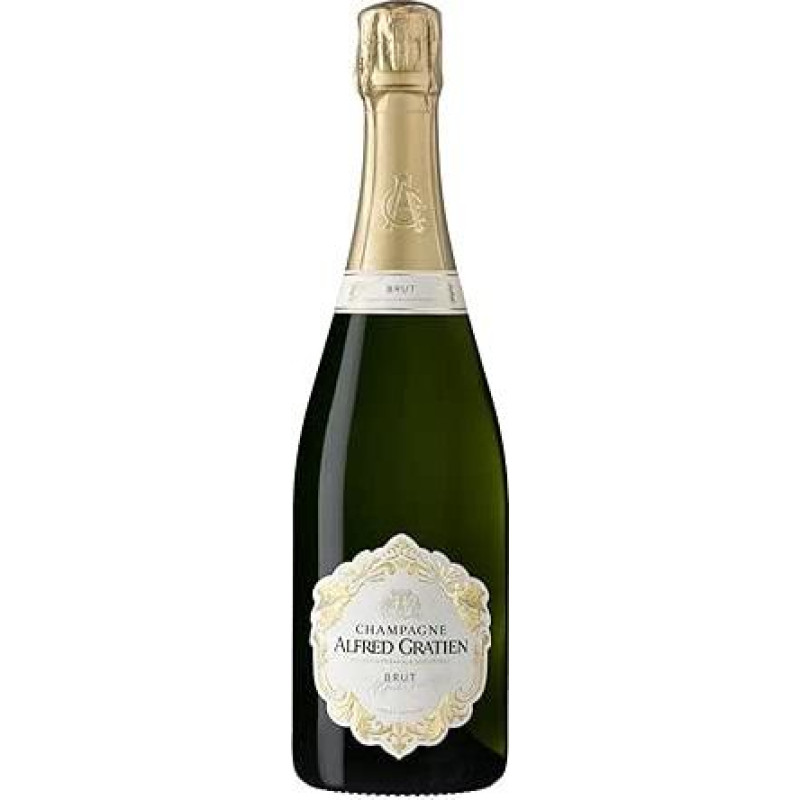 ALFRED GRATIEN Šampanas Brut Classique (1 x 0,75 l) - iš Grand Cru sluoksnių - brandintas ąžuolo statinėse - subtiliai perlinis ir elegantiškas - tinka kaip aperityvas
