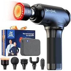 BOB AND BRAD T2 Ultra masažo pistoletas su šilumos ir raudonos šviesos terapija, profesionalus giliųjų audinių masažuoklis sportininkams, nešiojamas masažo pistoletas raumenų atstatymui, dovana vyrams, moterims