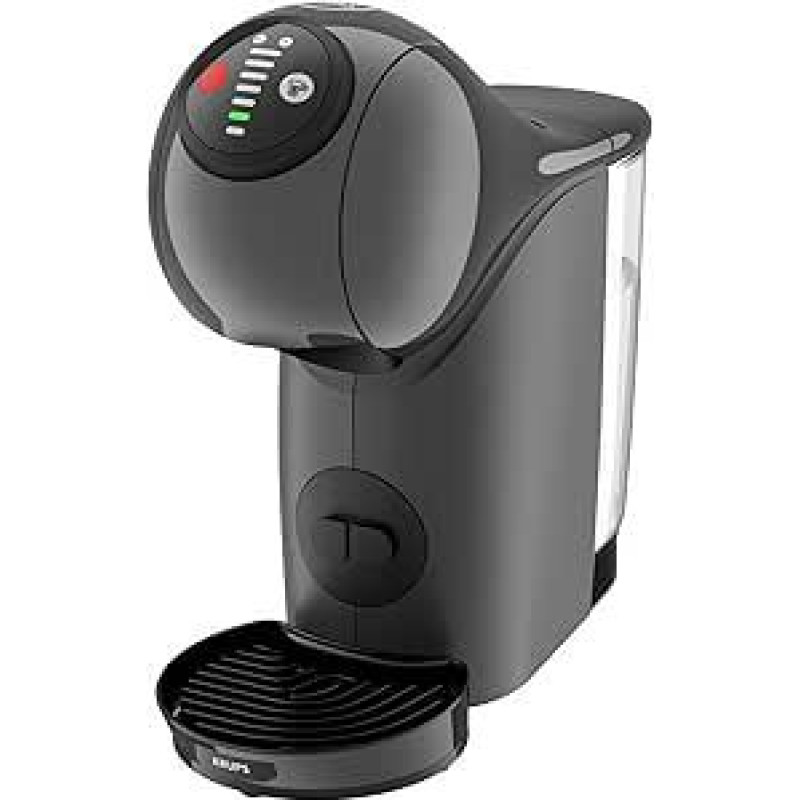 NESCAFÉ Dolce Gusto Genio S by KRUPS, kavos kapsulinis kavos aparatas, 15 barų, itin kompaktiškas, aukšto slėgio, daugiau kaip 30 kavos rūšių, pasirenkamas gėrimo dydis, automatinis išsijungimas, antracito spalvos, KP243B