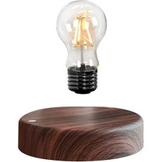 TOPCHANCES plaukiojantis LED stalinis šviestuvas su jutikliniu magnetiniu mygtuku elegantiškoje medžio išvaizdoje Belaidė LED lemputė Dekoratyvinė lemputė mėgėjams Mėgėjų kambario dekoravimo naktinė lemputė