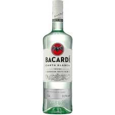BACARDÍ Carta Blanca White Rum, 37,5 % tūrio, 150 cl/1,5 l, legendinis baltasis Karibų romas iš Bacardí, puikiai tinkantis kokteiliams.