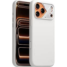 Aulumu A17 Vegan Leather Case for iPhone 17 Pro Max Case for Magsafe with Cooling Ribs and Camera Control, Protective Case, CoolHyper Mobile Phone Case, Shockproof, Scratch-Resistant, Complete