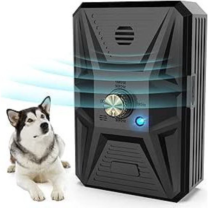 Anti-Bell-Gerät, 3 Frequenzen, Hundeabschreckungsgeräte, 90 cm, Ultraschall-Stopp-Abschreckung, Anti-Bellen, wiederaufladbar, Trainingsgerät für große und kleine Hunde, für drinnen und draußen