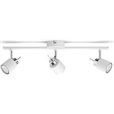 Philips Meranti 3 Ceiling Spotlights (35 W) Elegant Wall Light with Three Flexible Spots, GU10 Light without Bulb, White