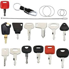 13-teiliges Zündschlüssel-Set für Baumaschinen, Traktoren, Bagger und Radlader, kompatibel mit Yanmar, Volvo, Caterpillar, Kubota, Takeuchi Modellen