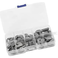 80 Stück Halbmond-Schlüssel, metrinis keilnutas ir šluotelės rinkinys, Schaft, Kurbelschlüssel