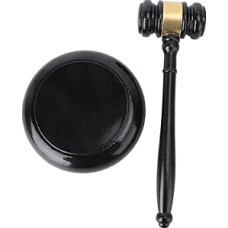 DOITOOL 1 Set Judge Hammer Court Hammer for Judge Auction Hammer Wooden Tool Court Trial Toy Hammer for Auction Judge Hammer Wooden Black