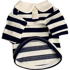 Augintinių reikmenys Augintinių reikmenys Navy Blue Striped Puppy Shirt Summer Large