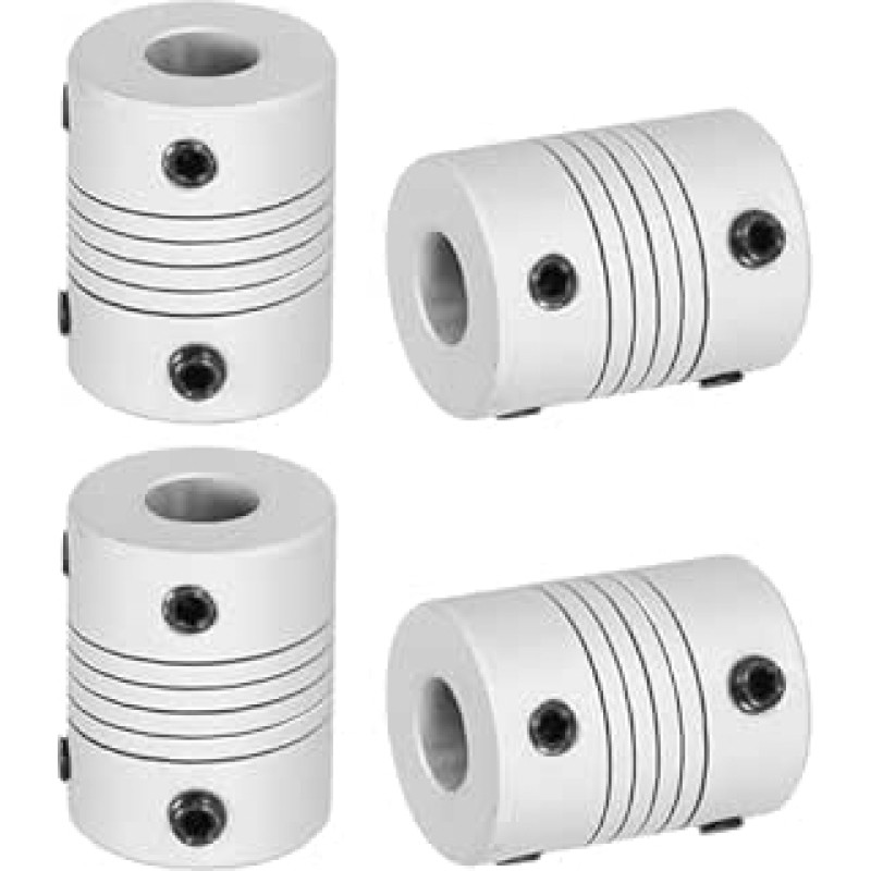 išteklių žemėlapis Lanksčios kupplungos, 4 mm bis 8 mm, Gelenkverbinder aus Aluminiumlegierung, lanksčios Wellenkupplungen, Motorkupplung für 3D-Drucker, CNC-Maschine, Motorführung, DIY-Encoder D25 x L 19 mm