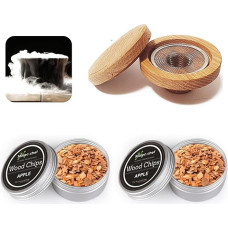 Whiskey Smoker Kit, Cocktail Smoker Kit mit 2 Dosen Geräuchertem, Whiskey Bourbon Old Fashioned Drink Smoker Kit für rauchige Cocktails, Bourbon, Wein, Whisky, Kaffee, Käse, Desserts, Fleisch