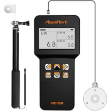 AH-UVCBA Šviesos matuoklis, UVB, UVC, UVC, UVC švitinimo intensyvumas, UVA įrašas w/m² UVC pasiskirstymas. UVA.