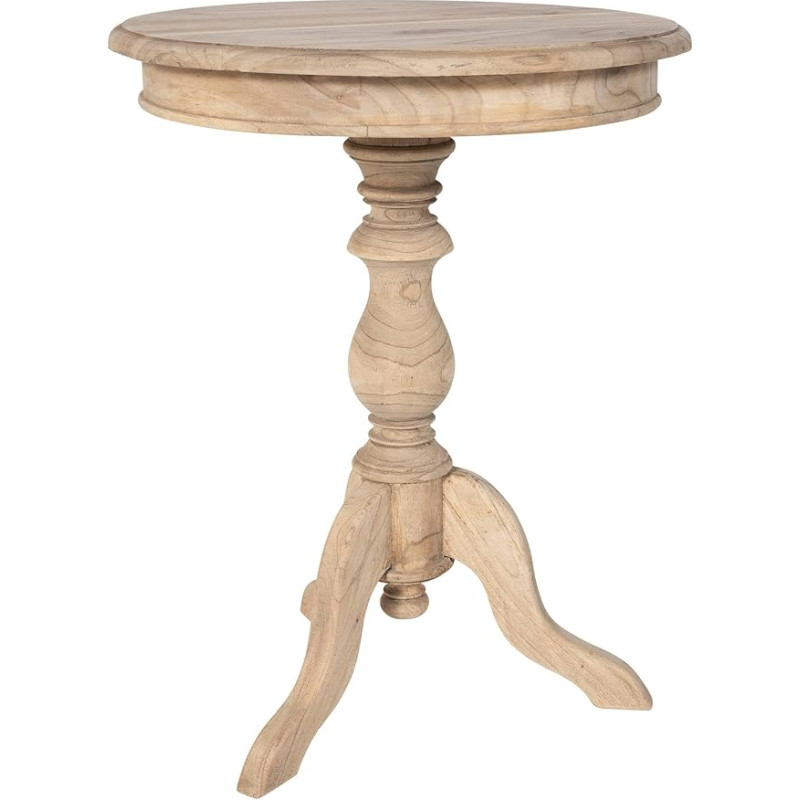 CLP Wiva šoninis staliukas Apvalus 50 cm skersmens medinis staliukas svetainei ir valgomajam, pagamintas iš aukštos kokybės 