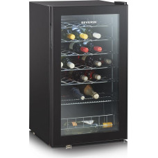 SEVERIN KS 9894 Vyno šaldytuvas, vyno šaldytuvas 33 buteliams, be perstojo reguliuojama temperatūra, elegantiškas ir praktiškas dizainas, 95 l grynoji talpa, juodas,