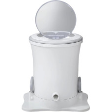 Qianly Clothes Dryer, Manual Spin Dryer, Non-Electric Tumble Dryer with Wide Pedal and Made of PP Material, Compact and Durable, White, M