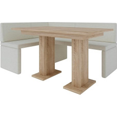 Akiko Corner Bench with Table - Corner Bench Set for Your Dining Room, Kitchen, Modern, Sitting Area, Dining Nook. Perfect for Kitchen, Office and Reception. Solid and Strong Workmanship (INARI 22,