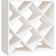 vidaXL Vyno stovo dėžutė Dizainas butelių stovas Vyno stovas Vyno spinta Vyno butelių stovas Vyno butelių stovas Medinė lentyna balta 62 x 25 x 62 cm pušies masyvo mediena