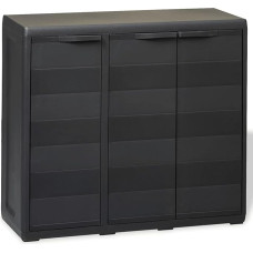 Mengtu Sodo spintelė su 2 lentynomis Įrankių stoginė Patio spintelė Spintelė Sodo namelis Buitinė spintelė Juoda 97 x 38 x 87 cm Sodo baldai