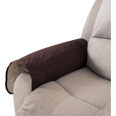 Genina 100% vandeniui atsparūs sofos porankių užvalkalai, 2 vnt., porankių užvalkalai sofai, sofai, foteliui, neslystanti sofos porankių apsauga, porankių užvalkalai naminiams gyvūnams, šunims, šokolado rudos spalvos