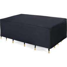 JORON brezentinis sodo baldų dangtis sodo baldams Neperšlampamas apsauginis anti UV brezentinis dangtis Žiemai atsparus stalas sodo stalams terasos baldams (270 x 180 x 89 cm)