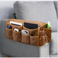 DECKALY sofos porankio laikiklis, sofos nuotolinio valdymo pulto laikiklis su 14 kišenių, atsparus vandeniui, neslystantis, skirtas televizoriaus nuotolinio valdymo pulteliams, knygoms, žurnalams, 