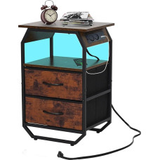 Siairo Bedside Table with Socket