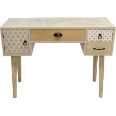 DRW Kavos staliukas su 4 stalčiais iš natūralaus medžio 105 x 40 x 78 cm Spalvingas standartinis