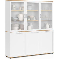 IDMarket - Vito Dishwasher Sideboard, 160 cm, Kitchen Furniture, 6 Doors, White and Wood