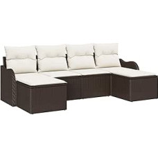 Gartensofa komplektas Braun Poly-Rattan Gartenmöbel Modelis3345808