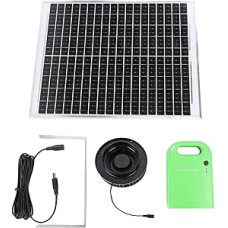 YWBL-WH 20-W-Solar-Dachlüftungsventilator, Monokristallines Solarpanel, Bürstenloser Abluftventilator mit 6000-mAh- für Dachböden und Fabriken