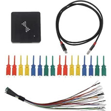DSLogic U2Basic USB-Logikanalysator, 16 kanalų, 400 M Abtastrate mit 256 Mbit Speicher, 100 MHz Bandbreite, Multi-Protokollanalyse und ABS-Gehäuse für Signalprüfung