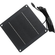 4W 12V Solarmodul für Gartenleuchten und Sicherheitssysteme, effiziente Sonnenenergiengienutzung, wasserdichter Aufbau, einfache Montage, mit 3 m Kabel und Type-C-Anschluss