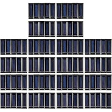 ISTOVO 100 Stueck Mini Solar Panel Neue 0.5V 100MA Solarzellen Photovoltaik Sonnenkraft Ladegeraet DIY 53 x 18 x 2,5 mm