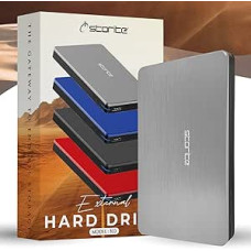 Storite External Hard Drive 120GB USB 3.0 Lightweight Data Backup and Storage Hard Drive Portable Gaming Hard Drive Storage Expansion Hard Drive for Games Laptop PC Mac Desktop (Silver)