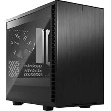 Fractal Design Define 7 Nano Black - Šviesiai tonuotas grūdintas stiklas - šlifuoto aliuminio ir plieno mini ITX kompiuterių korpusas su tyliu langu 