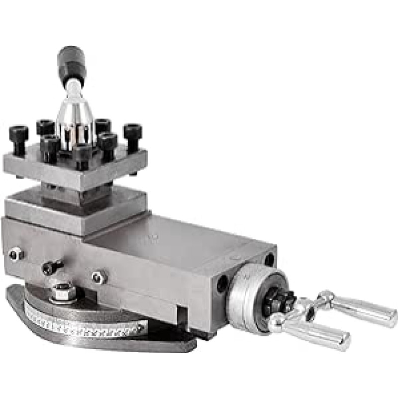 Drehmaschine, AT300 Werkzeughalter Mini-Drehmaschine Zubehör Metallmontage Schnellwechsel-Werkzeughalter 80 Mm Für Anfänger,zum Gewindedrehen und Bohren