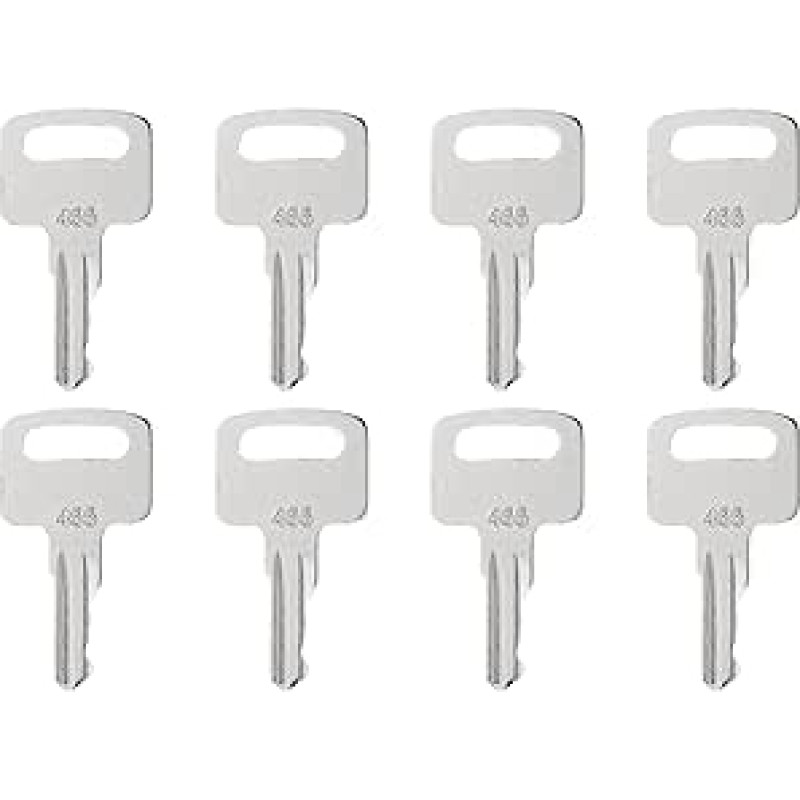 8er-Pack 455 Zündschlüssel für schwere Baumaschinen und Ausrüstung, Gabelstapler und Aufzüge