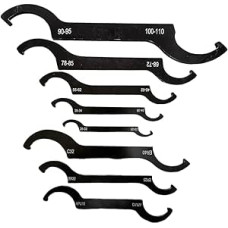 Doppelendiges verstellbares Hakenschlüssel-Set, Stoßdämpfer und Graviermaschinen, 5-teilig, Hartstahl, rutschfester Griff, 22-110 mm und APUERC-Serie