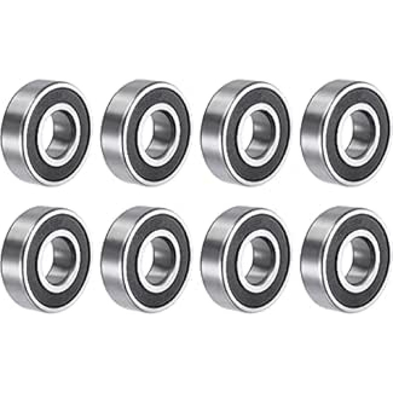išteklių žemėlapis 8 Stück 6204-2RS Kugellager Rillenkugellager 20mm Bohrung 47mm Außendurchm. 14 mm Dick Doppelt Geschirmter Chromstahl