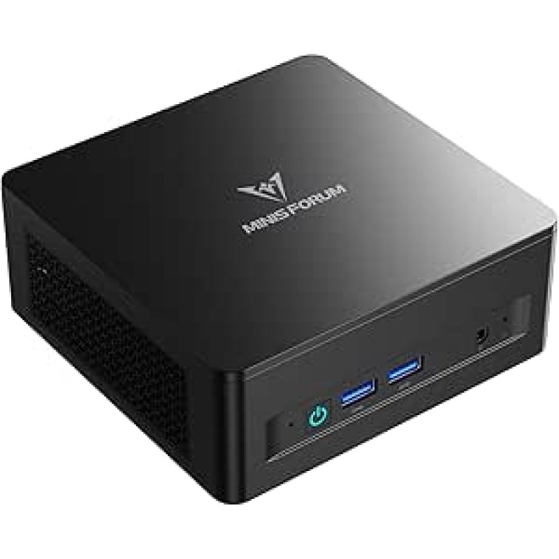 MINIS FORUM UM760 Slim Mini PC AMD Ryzen 5 7640HS procesorius (6 branduoliai / 12 gijų, iki 5,0 GHz), 16 GB DDR5, 512 GB PCIe 4.0 SSD, DP/HDMI 2.1/USB 4, 